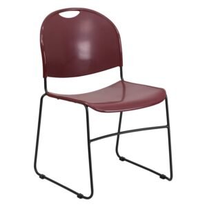 880 lb. Capacity Ultra-Compact Stack Chair with Metal Frame