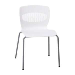 Commercial Grade 770 lb. Capacity Ergonomic Stack Chair with Lumbar Support and Steel Frame