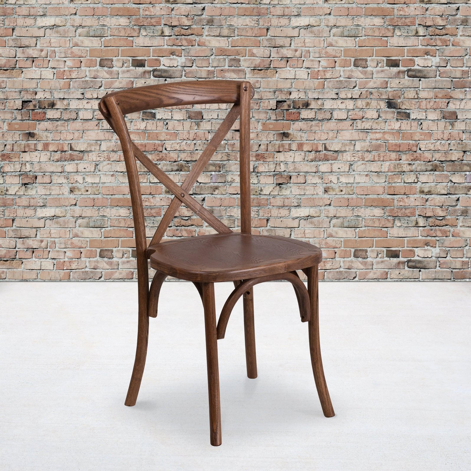 HERCULES Series Stackable Wood Cross Back Chair - Image 14