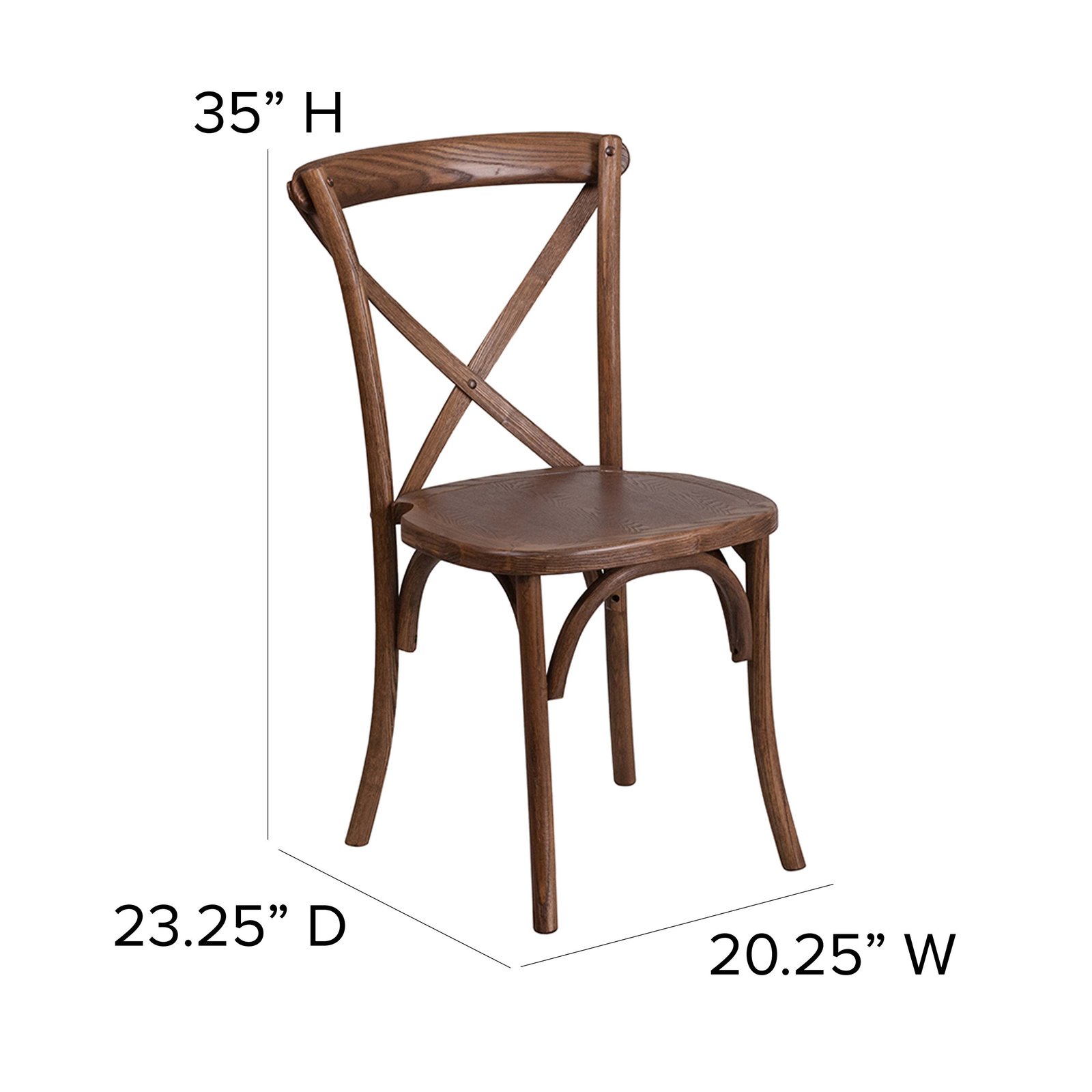HERCULES Series Stackable Wood Cross Back Chair - Image 18