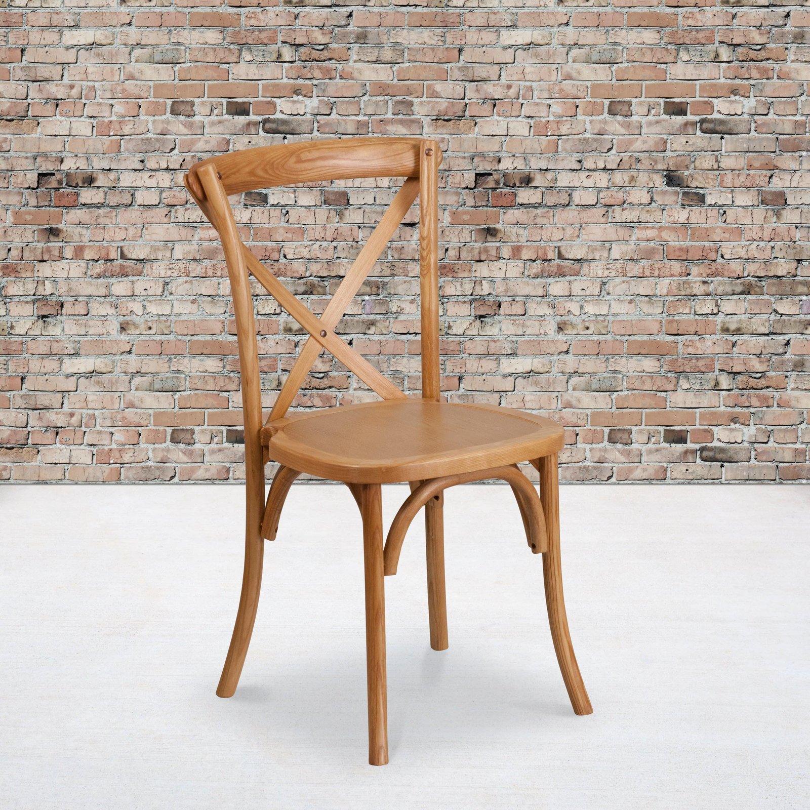 HERCULES Series Stackable Wood Cross Back Chair - Image 2