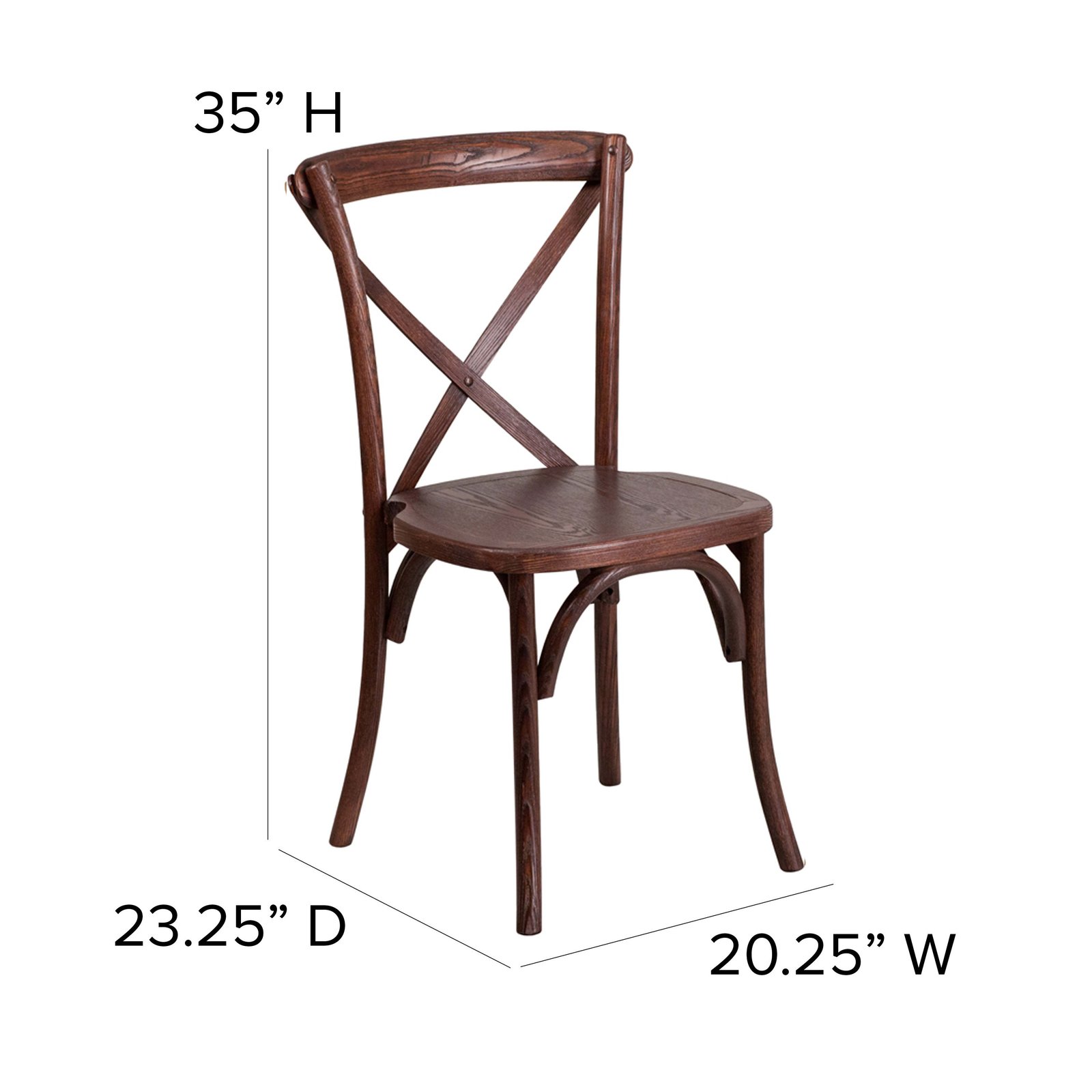 HERCULES Series Stackable Wood Cross Back Chair - Image 29