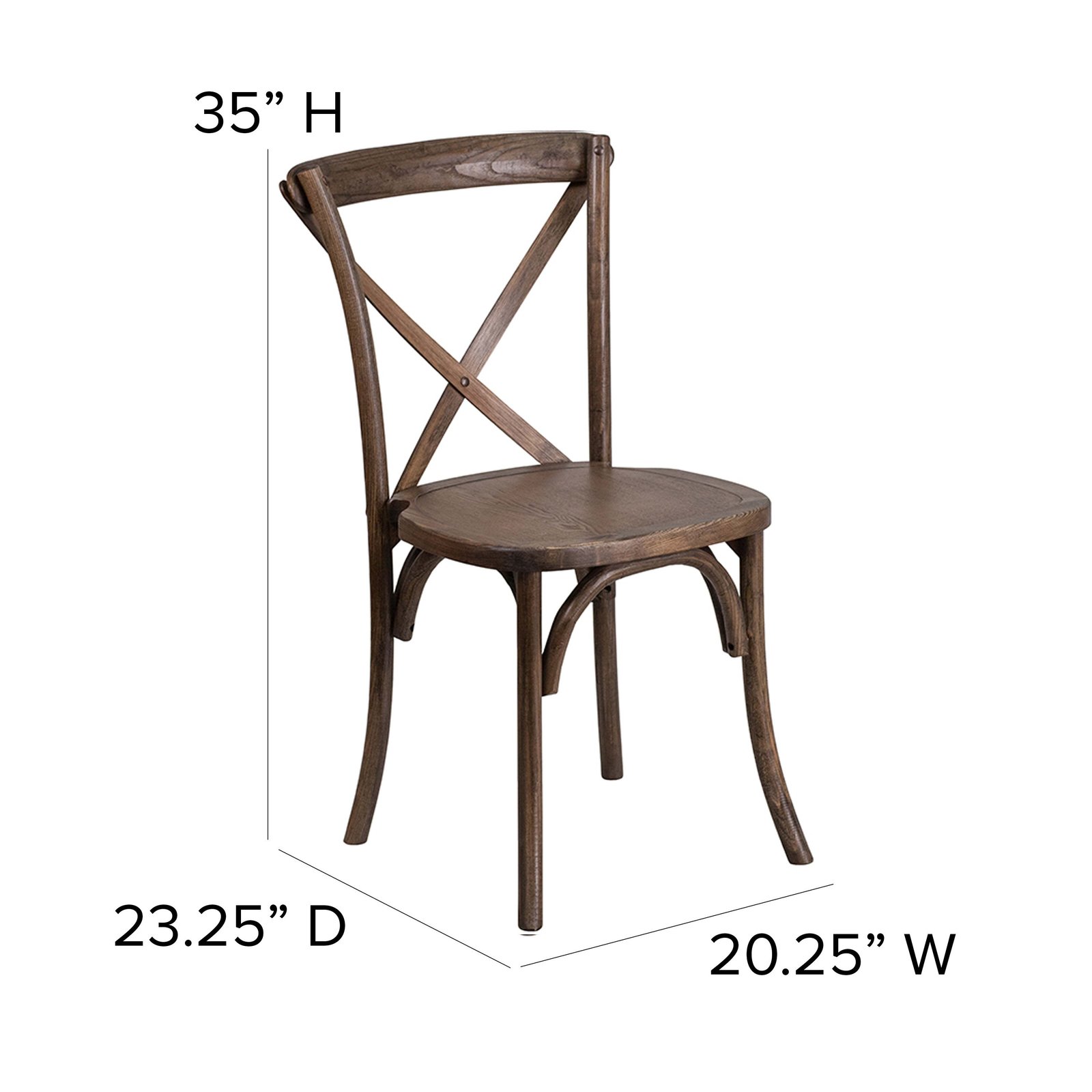 HERCULES Series Stackable Wood Cross Back Chair - Image 41