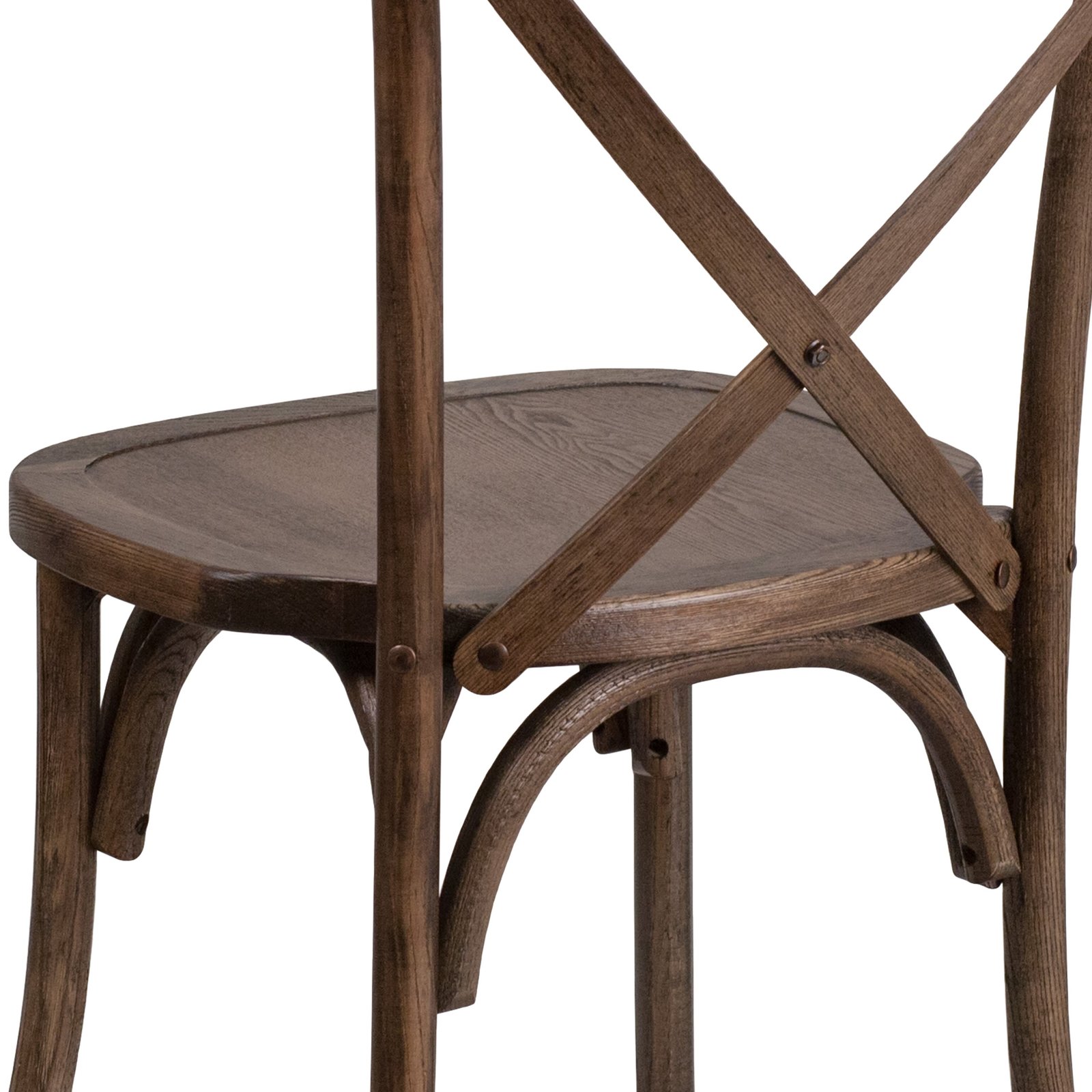 HERCULES Series Stackable Wood Cross Back Chair - Image 43