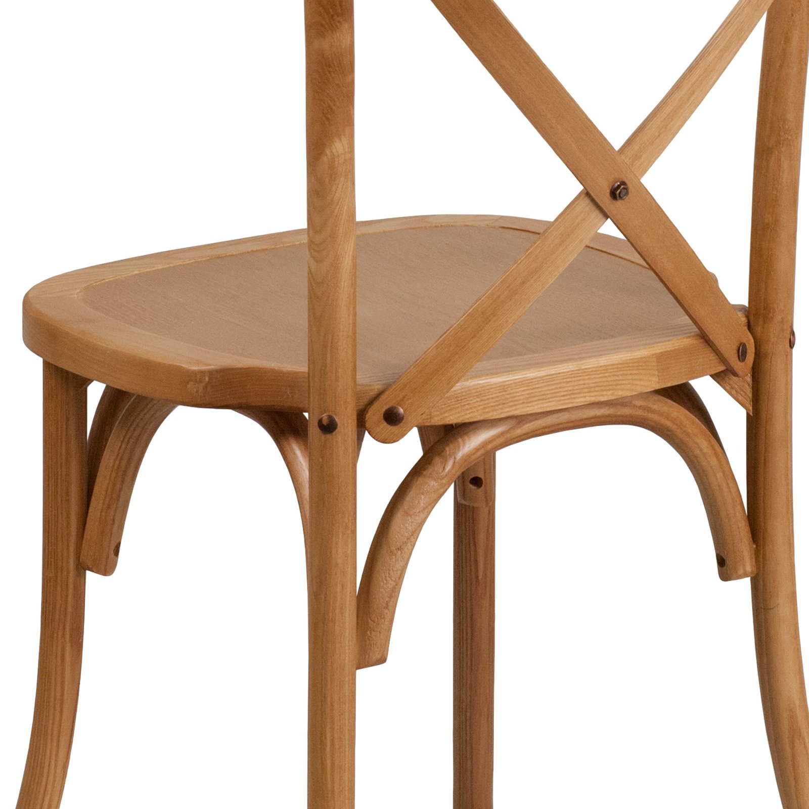 HERCULES Series Stackable Wood Cross Back Chair - Image 8