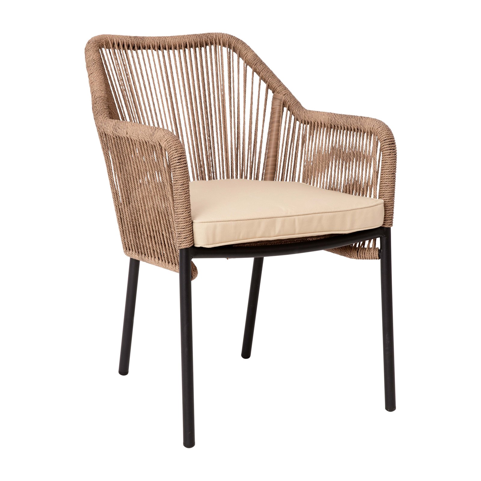 Aluminum Framed Stackable All-Weather Woven Club Chair with Rounded Arms & Zippered Seat Cushions - Image 14