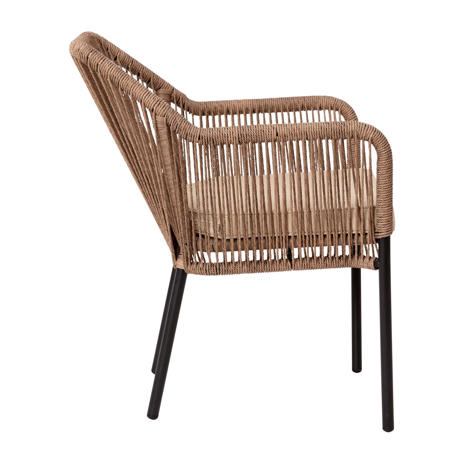 Aluminum Framed Stackable All-Weather Woven Club Chair with Rounded Arms & Zippered Seat Cushions - Image 21