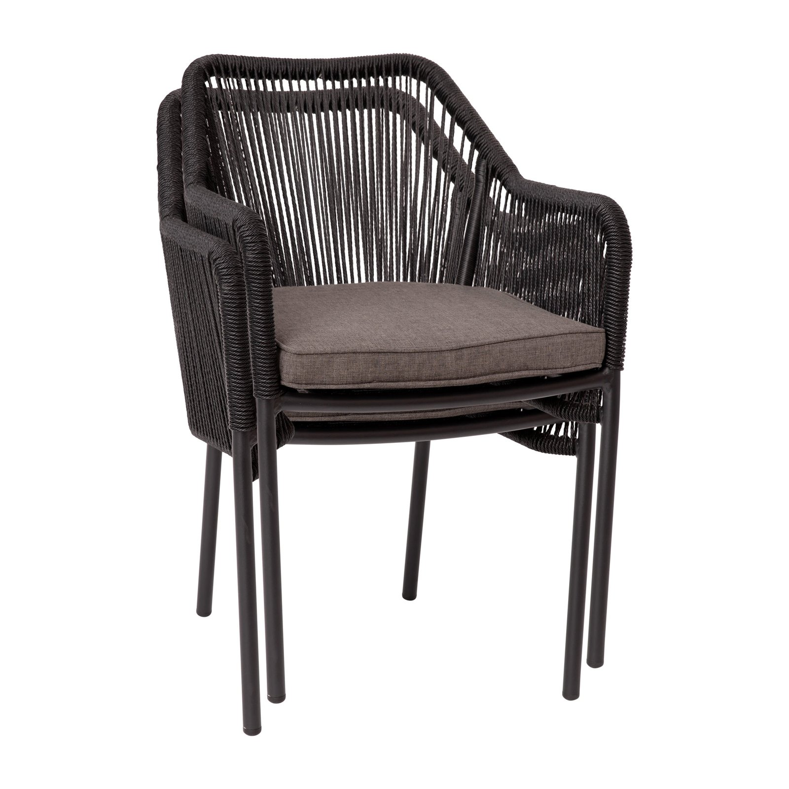 Aluminum Framed Stackable All-Weather Woven Club Chair with Rounded Arms & Zippered Seat Cushions - Image 7