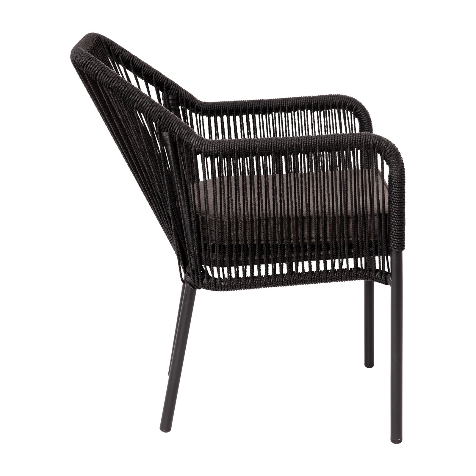 Aluminum Framed Stackable All-Weather Woven Club Chair with Rounded Arms & Zippered Seat Cushions - Image 8