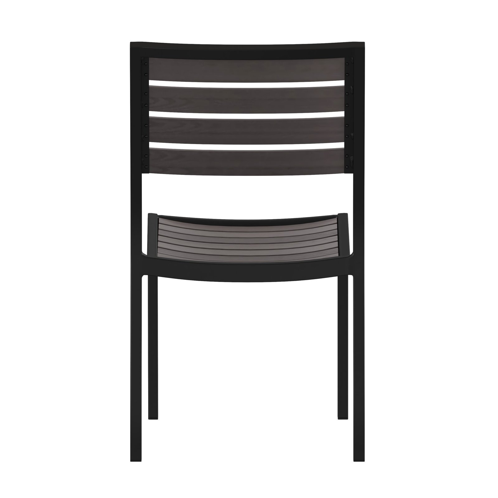 Outdoor Side Chair with Faux Teak Poly Slats - Image 19