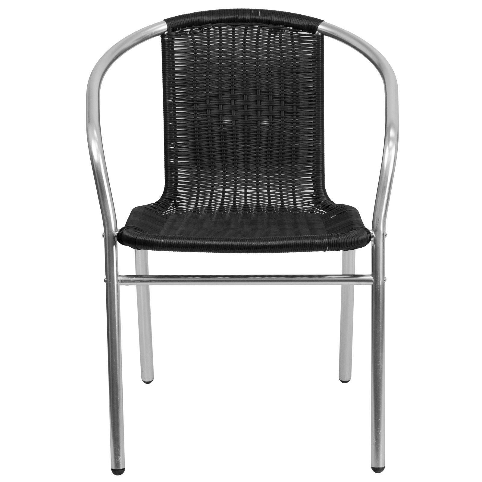 Aluminum and Rattan Commercial Indoor-Outdoor Restaurant Stack Chair - Image 10