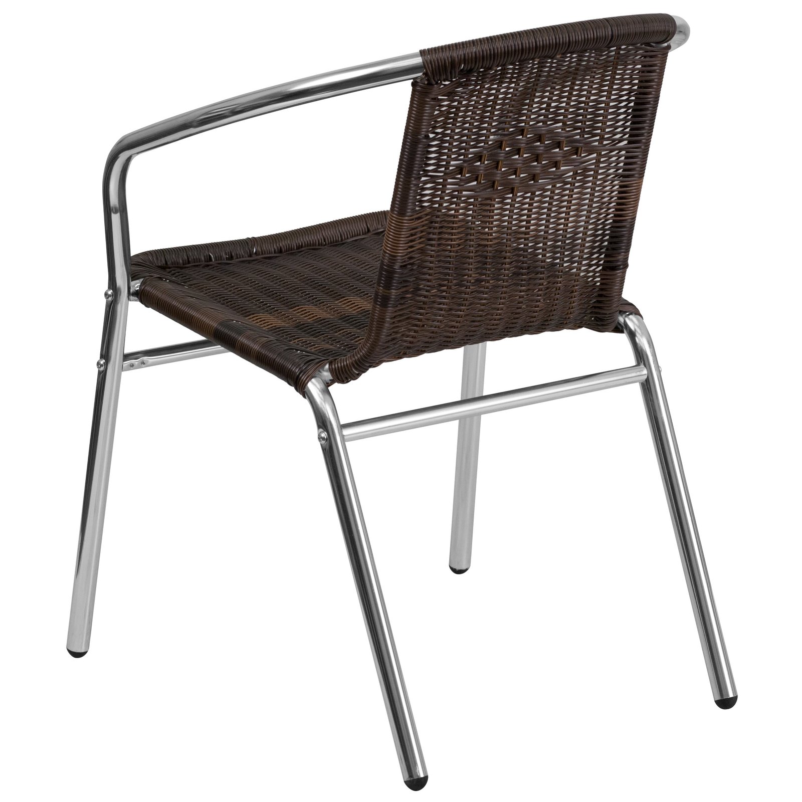 Aluminum and Rattan Commercial Indoor-Outdoor Restaurant Stack Chair - Image 19