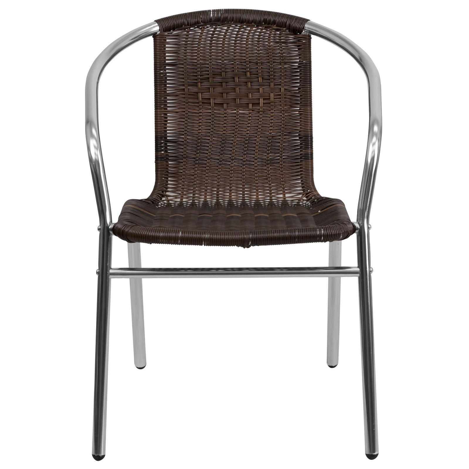 Aluminum and Rattan Commercial Indoor-Outdoor Restaurant Stack Chair - Image 22