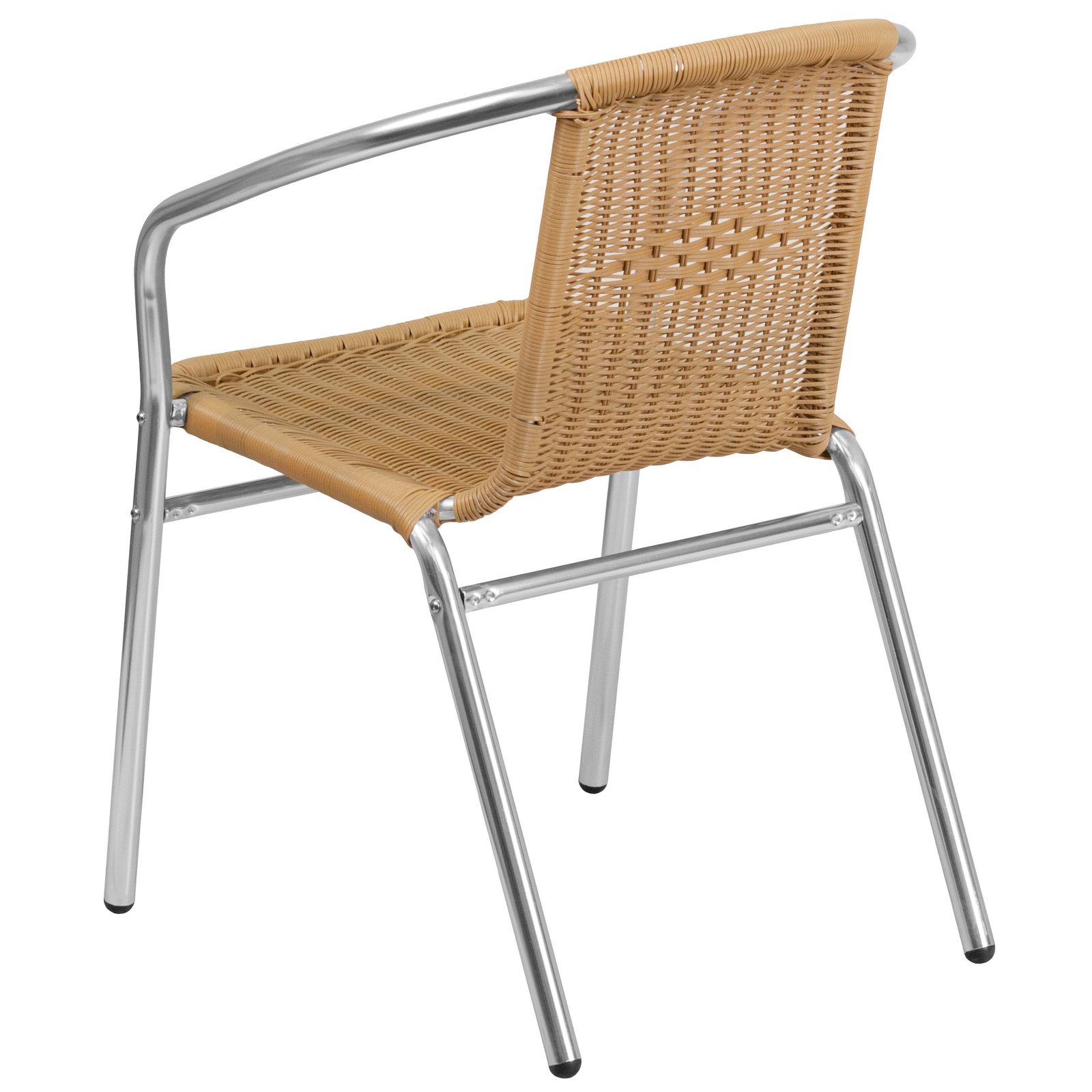 Aluminum and Rattan Commercial Indoor-Outdoor Restaurant Stack Chair - Image 31