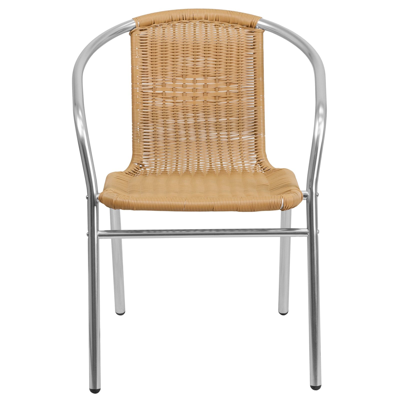 Aluminum and Rattan Commercial Indoor-Outdoor Restaurant Stack Chair - Image 34