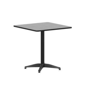 27.5'' Square Aluminum Indoor-Outdoor Table with Base