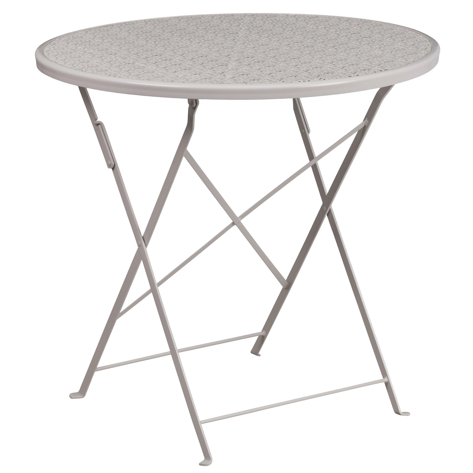 Oia Commercial Grade 30" Round Indoor-Outdoor Steel Folding Patio Table - Image 25