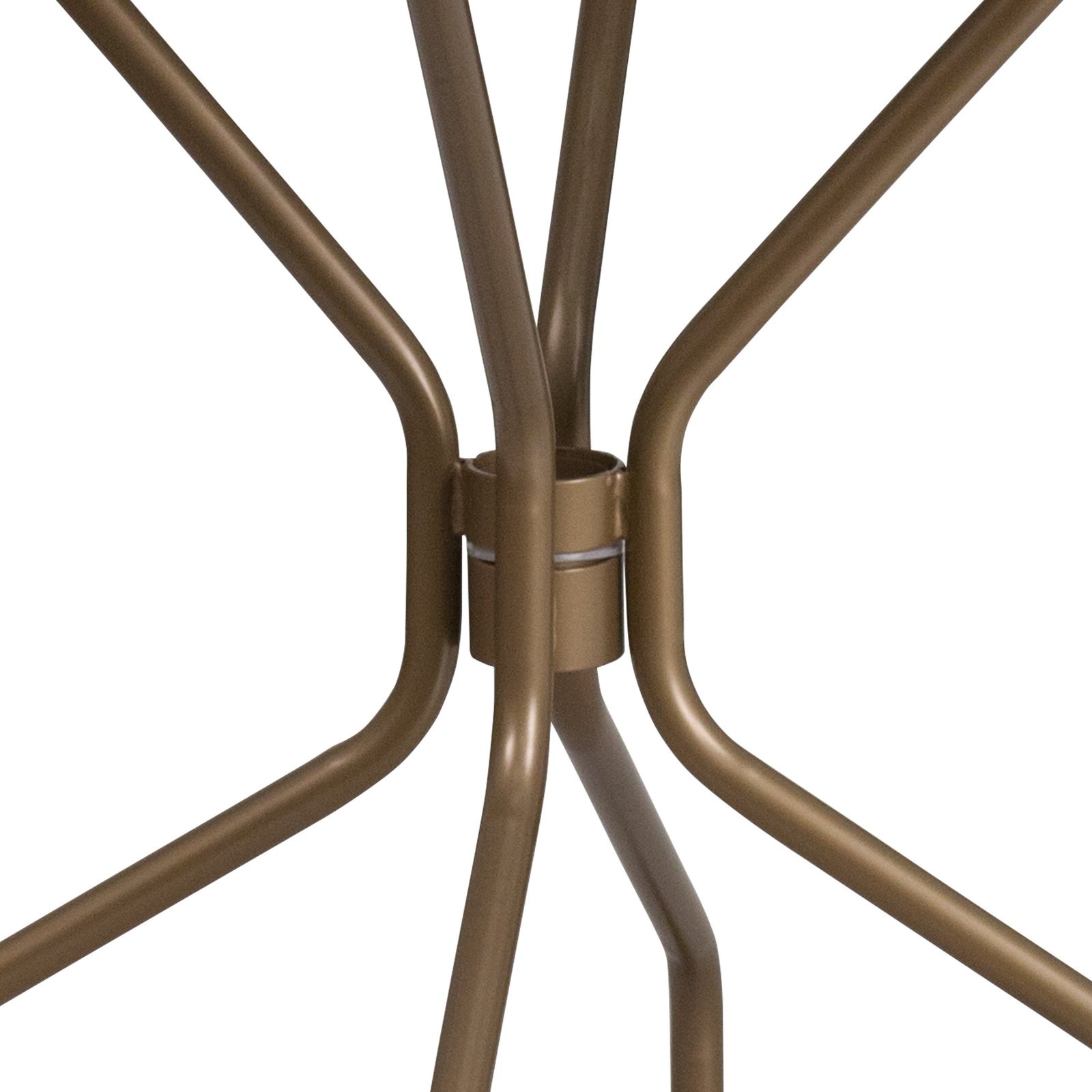 Commercial Grade 35.25" Round Indoor-Outdoor Steel Patio Table with Umbrella Hole - Image 17