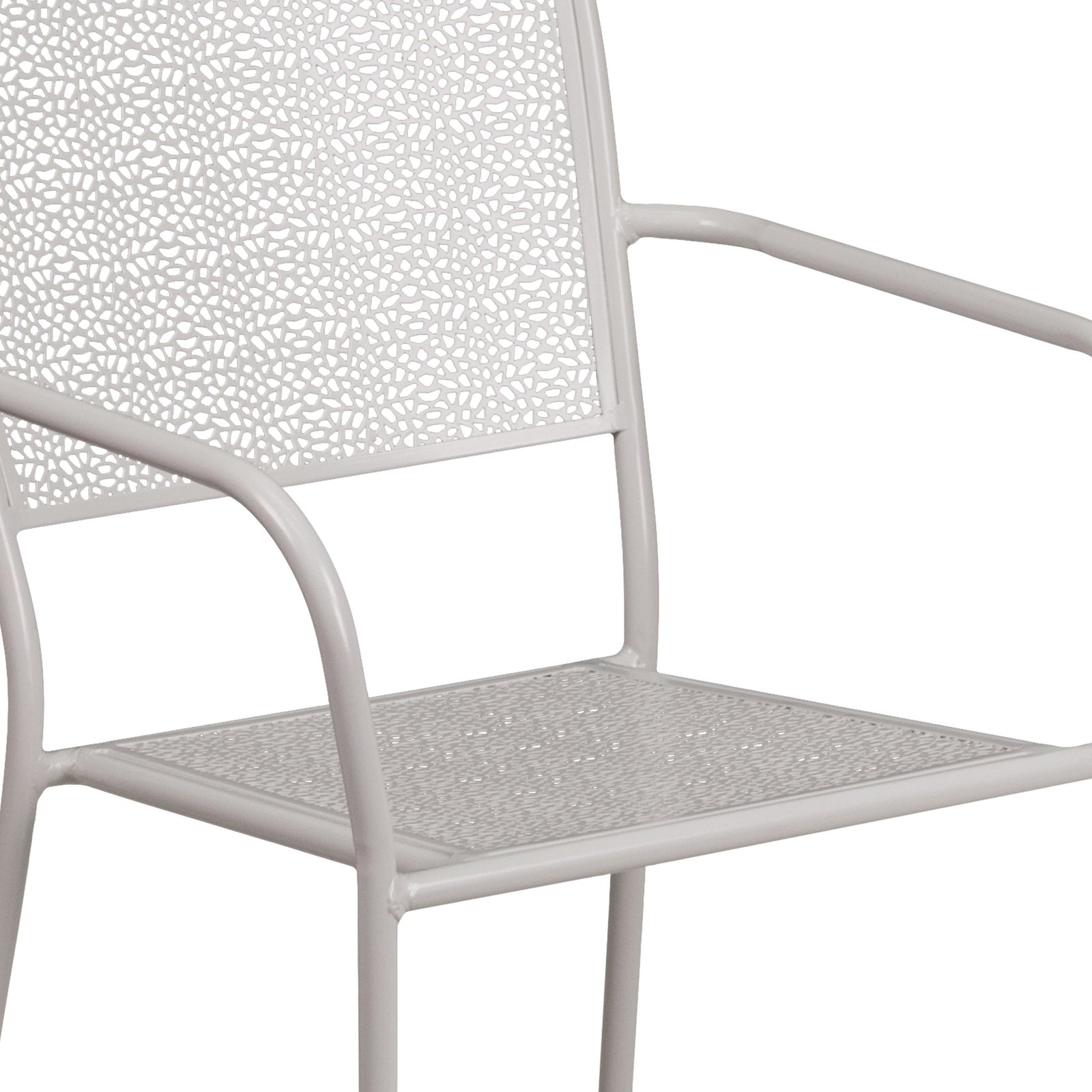 Oia Commercial Grade Indoor-Outdoor Steel Patio Arm Chair with Square Back - Image 42