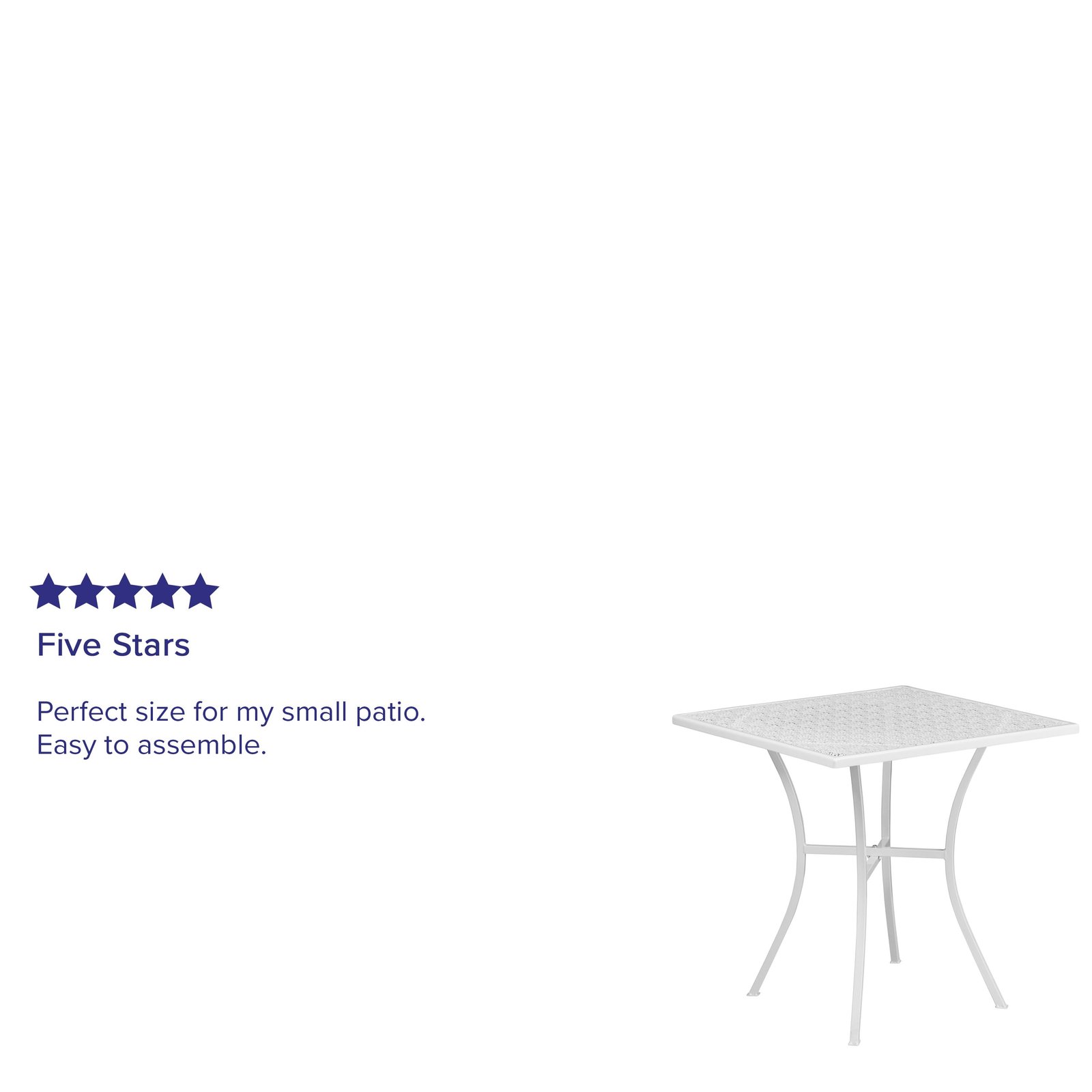 Commercial Grade Square Patio Table | Outdoor Steel Square Patio Table - Image 22