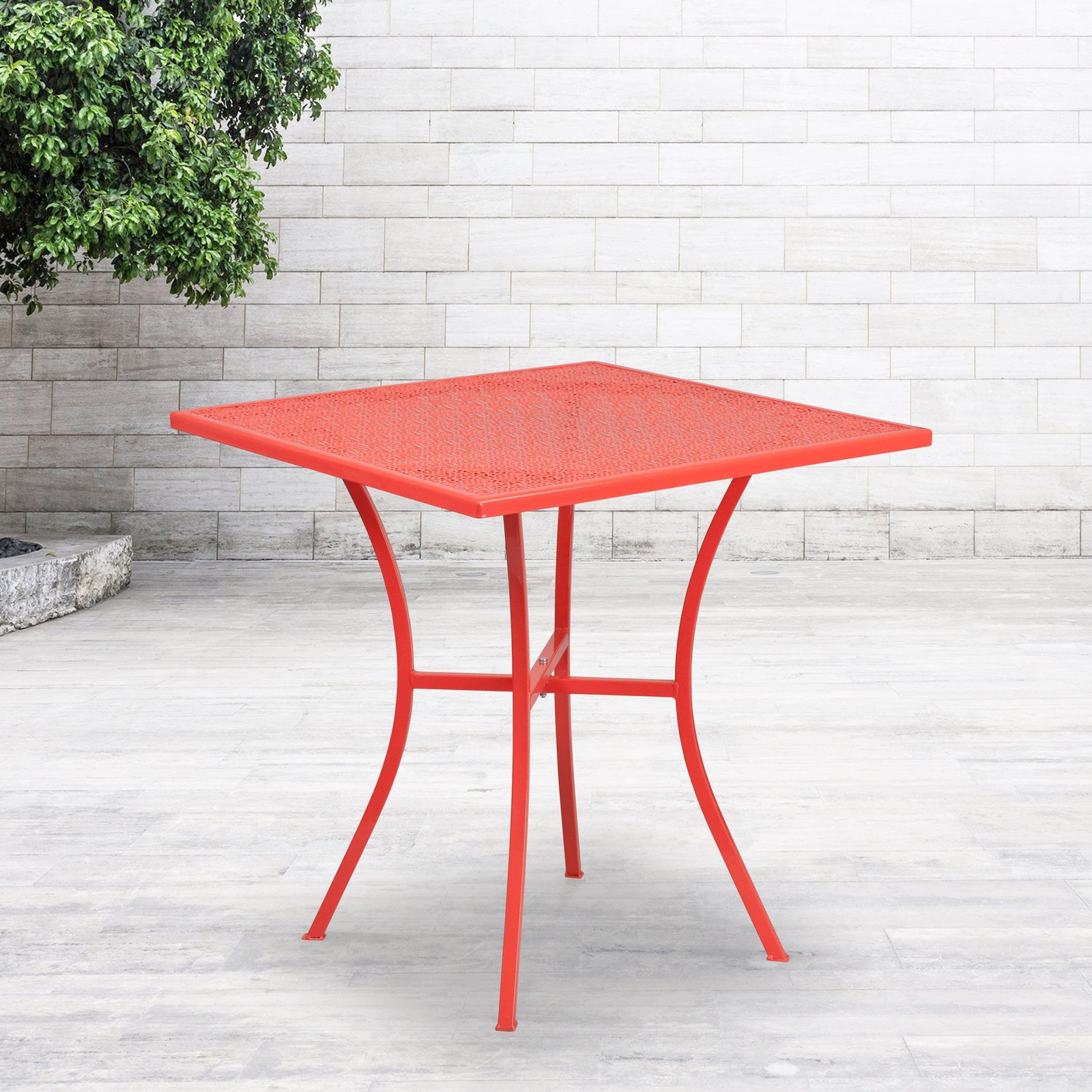 Commercial Grade Square Patio Table | Outdoor Steel Square Patio Table - Image 24