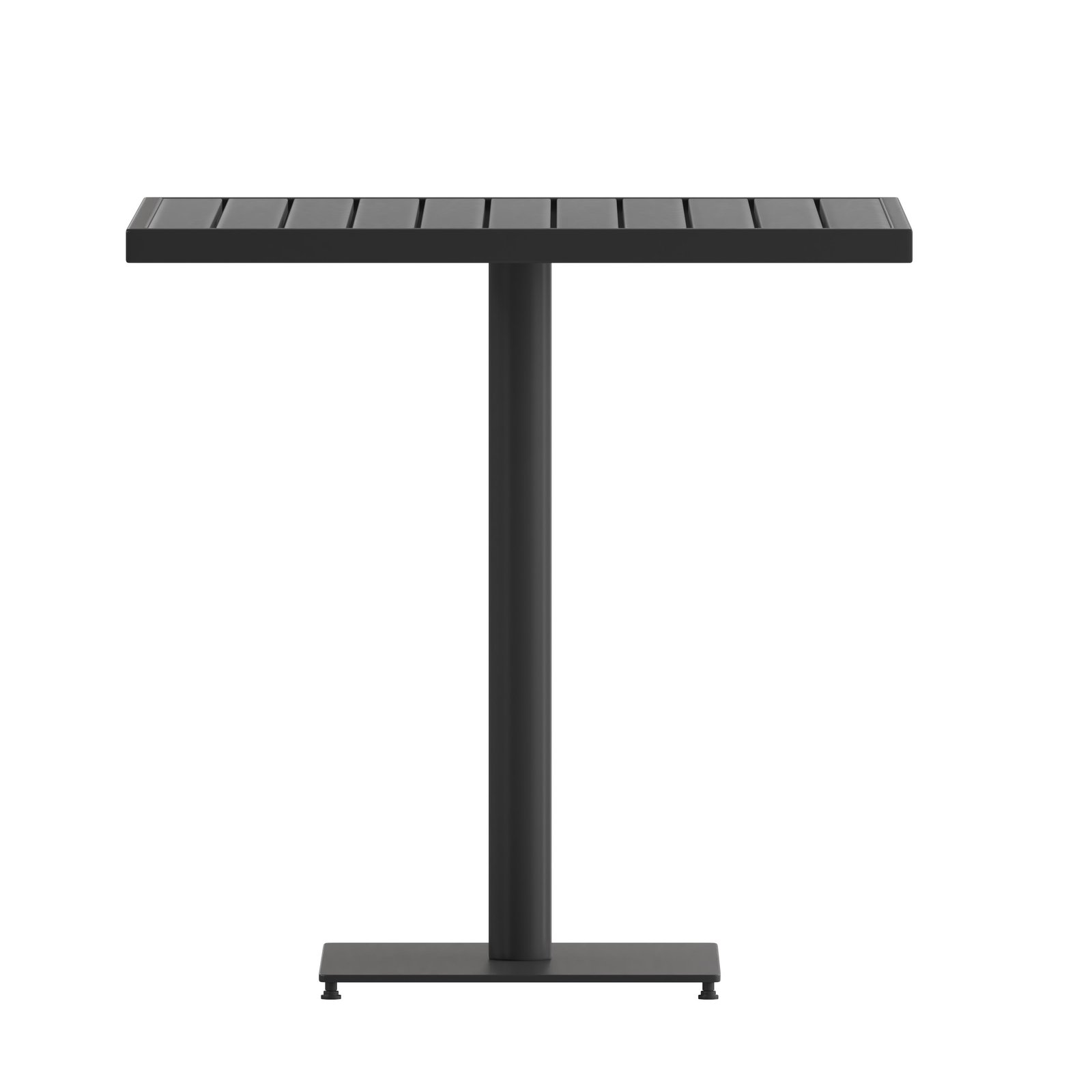 Outdoor Patio Bistro Dining Table with Faux Teak Poly Slats - Image 20