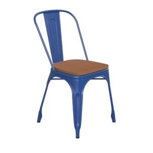 Commercial Grade Metal Indoor-Outdoor Stackable Chair with All-Weather Polystyrene Seat